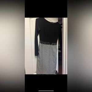 Ralph Lauren Black and White Midi Dress